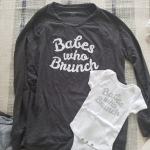 Mommy and me matching set sweatshirt onesie 3-6 mo